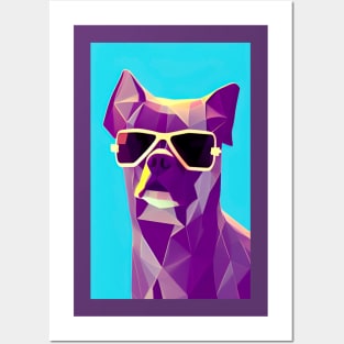 Polygon Dog in Sunglasses No. 3 Posters and Art